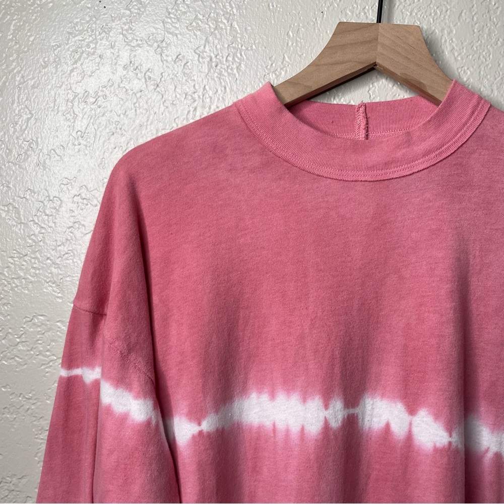 PINK Pink & White Tye Dye Oversized Long Sleeve Top - Picture 3 of 8